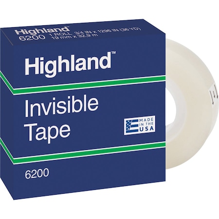 3M Tape, Invisble, Econ, 3/4x1000, PK6 6200341000